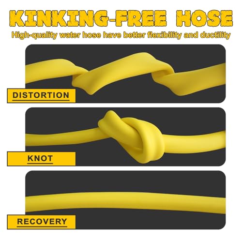 OEBLD 5/8”Inner RV Water Hose 10FT Drinking Fresh Potable Water Safe Hose for Camper/Garden/Boat/Farm/Home, No Kinking, Flexible, Wear-resistant, 150PSI Work Pressure, Yellow - Image 2