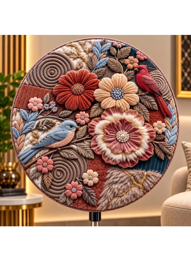 طقم 2 كفر مروحة 7D بتصميم مطبوع لتغطية المروحة والحفاظ عليها بالمنزل - HS - Image 3
