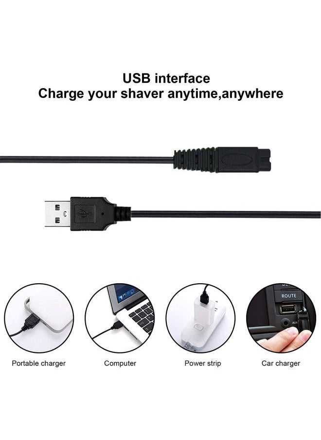 LinMei - 4PCS LinMei Solo Replacement Heads Compatible for 1st Generation Microtouch Solo Mens Shaver with Shaver Charging Cable for Electric Trimmer - Image 1