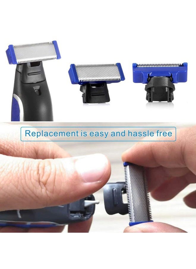 LinMei - 4PCS LinMei Solo Replacement Heads Compatible for 1st Generation Microtouch Solo Mens Shaver with Shaver Charging Cable for Electric Trimmer - Image 1