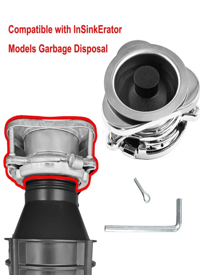 Anglepingping Garbage Disposal Flange Kit and Stopper for InSinkErator,3 Bolt Mount Stainless Steel Kitchen Sink Flange Parts with Stopper Compatible with InSinkErator Models Garbage Disposal(114mm) - Image 4