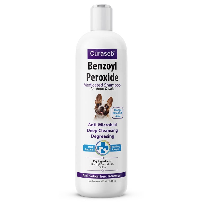 Bexley Labs Curaseb Benzoyl Peroxide Dog Shampoo â€“ Relieves Dandruff, Scaling, Scratching and Folliculitis, Veterinary Strength Formula - Image 1