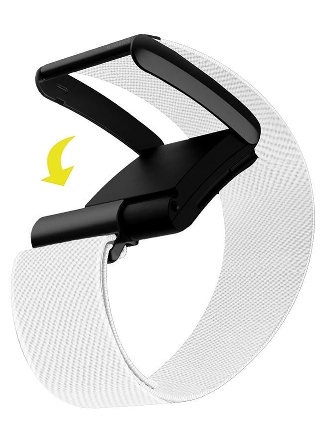 BGM Nylon Replacement Strap For Whoop 4.0 Band , Stylish & Affordable Replacement Strap | Wristband For WHOOP 4.0 Fitness Tracker Replacement Strap - White - Image 2