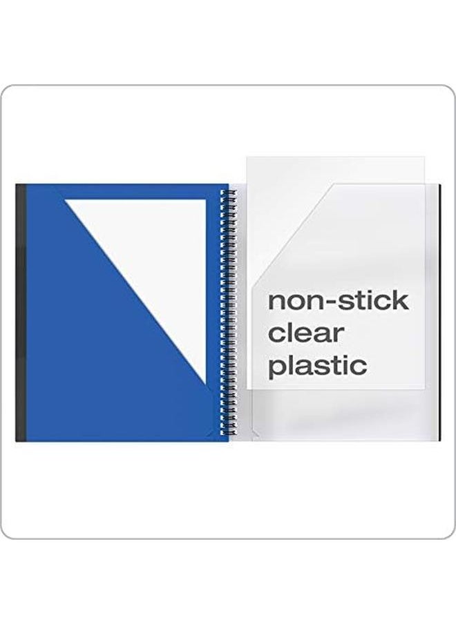 10 Pocket Folder Sturdy Plastic Spiral Portfolio Anti Tear Edges 8 Clear Pockets 2 Diagonal Interior Pockets Letter Size Blue 89331 - pzsku/Z3FAFC3A6927D8216CD33Z/45/_/1722500652/d89ff514-5fc9-40cb-a5d6-d3fdd89e0a41