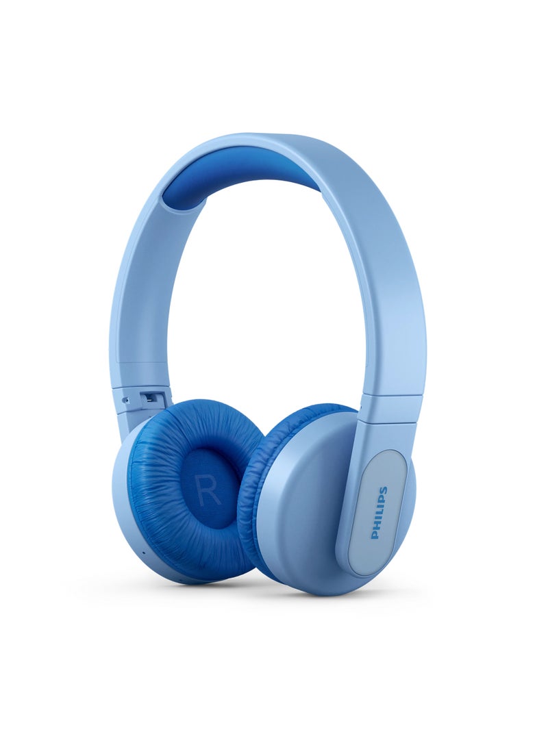 Philips Kids Wireless On-Ear Headphones - 85Db Volume Limited - Built-In Mic - 28 Hours Play Time -Parental Control - Colorful Light-Up Ear Cups - Blue - Image 1
