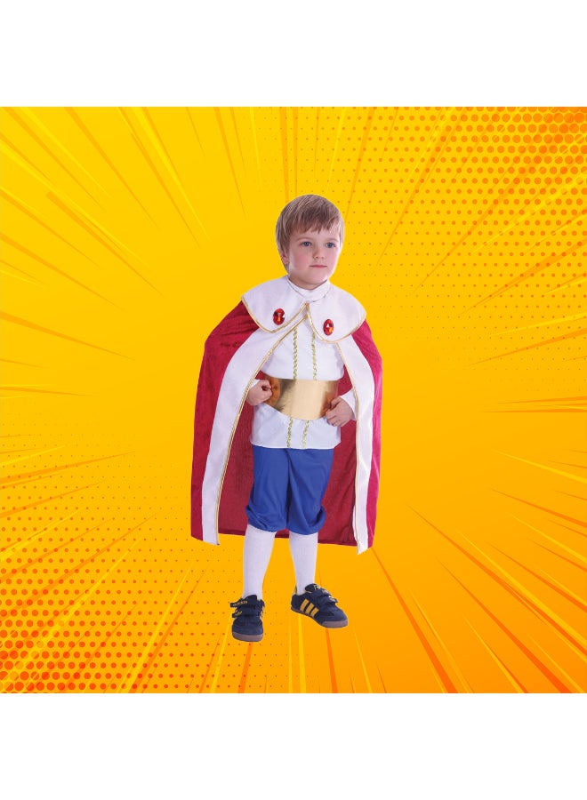 Rubies زي الملك للأطفال | رداء ملكي مع تاج وعصا | مقاس طفل (1-2 سنوات) - Image 3