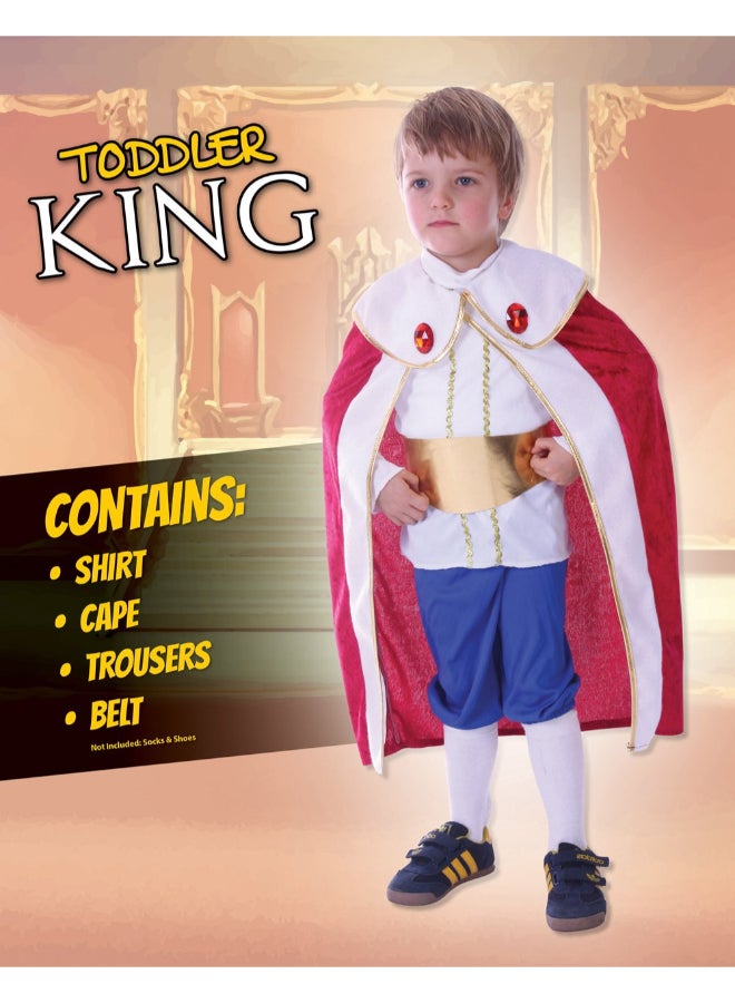 Rubies زي الملك للأطفال | رداء ملكي مع تاج وعصا | مقاس طفل (1-2 سنوات) - Image 2