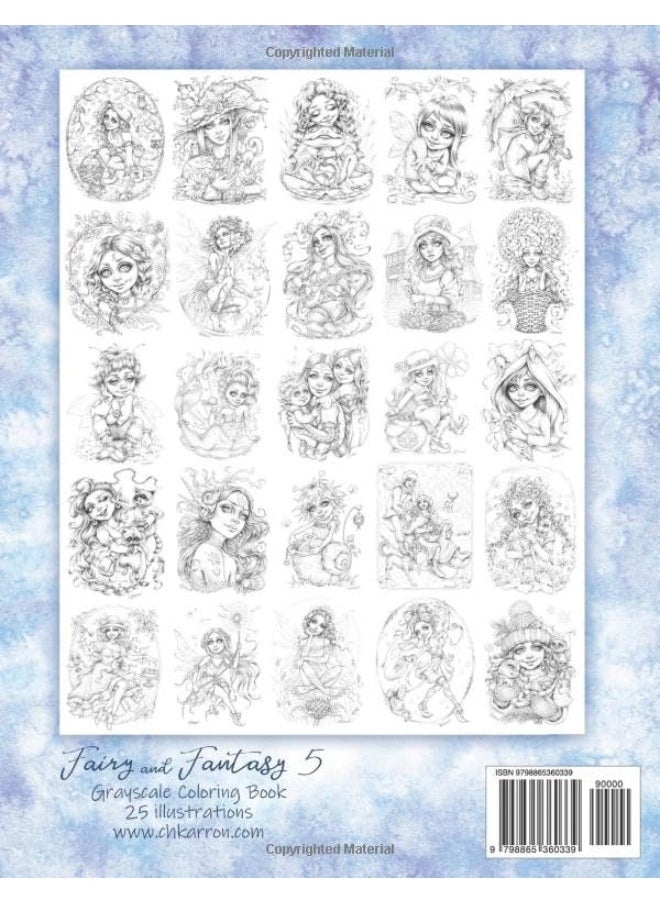 Fairy And Fantasy 5 Grayscale Coloring Book  - Image 2