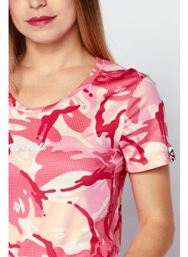 Women Round Neck Short Sleeve Printed T-Shirts, Pink Combo - pzsku/Z3FAFF5345D5FE1AF51ABZ/45/_/1728397126/af042a40-732f-4373-919f-6f624d494014