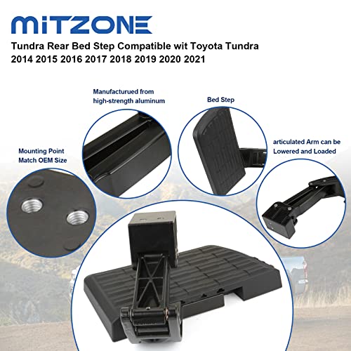 MITZONE Tundra Rear Bed Step Compatible wit Toyota Tundra 2014 2015 2016 2017 2018 2019 2020 2021 - Image 4