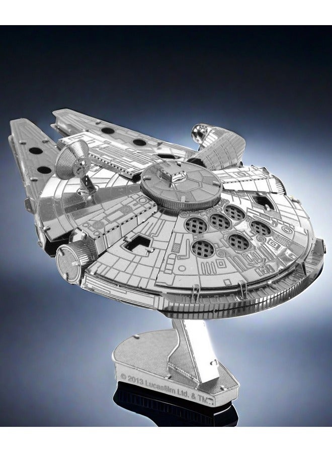 3D Miniature Star Wars Puzzle DIY Assembly Model Kit Authentic Fighter Jets from the Star Wars Universe Millennium Falcon High-Detailed, No Glue Needed, Collectible for Fans & Builders  - Image 4