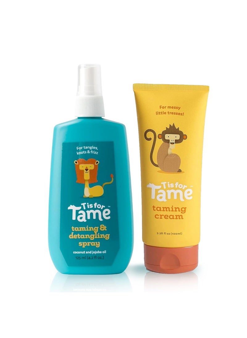 T is for Tame T is for Tame - All-Natural Alcohol-Free Hair Styling Cream & Mist for Kids & Toddlers, 2024 Launch (Cream-Mist-Bundle) 