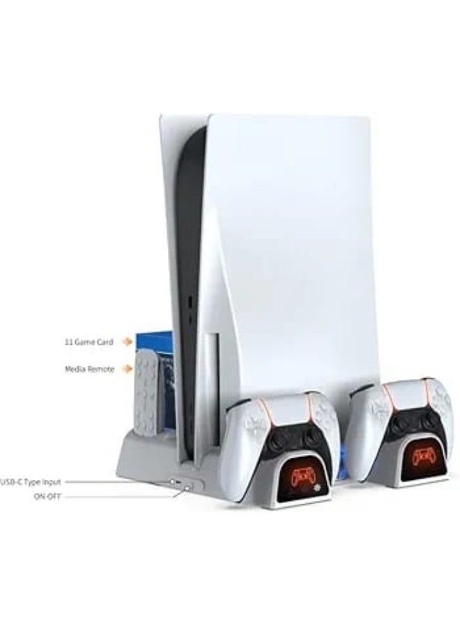 DOBE Multi-Function Cooling & Charging Dock for PS5 / PS5 Slim / PS5 Pro – Vertical Stand with Dual Controller Charger, Triple-Speed Fan & LED Light - Image 1