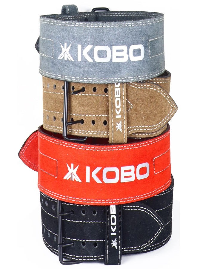 كوبو حزام رياضي Kobo ذو شوكات 6 مم لرفع الأثقال واللياقة البدنية، مصنوع من الجلد المدبوغ، يوفر دعمًا عريضًا للظهر بعرض 4 بوصات، مزود بـ 9 فتحات مزدوجة قابلة للتعديل، مناسب لتمارين رفع الأثقال وبناء الأجسام والرفعة المميتة والقرفصاء وتدريبات القوة، للرجال والنساء WTB-23 - Image 5