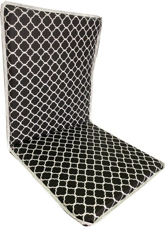 Nelson - Chair Cushion with Back, Rubber, Zipper, Sponge - 1 Piece (Black Roof) Washable - Image 1