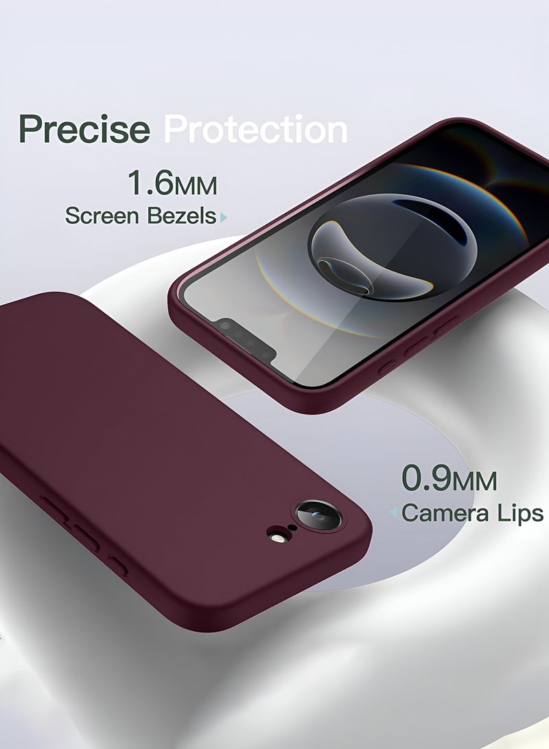 دبليو تيك غطاء حافظة سيليكون سائل ناعم بريميوم من ابل ايفون 16 اي 5 جي 2025 - كستنائي - Image 4