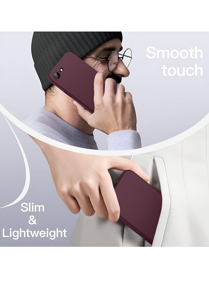 دبليو تيك غطاء حافظة سيليكون سائل ناعم بريميوم من ابل ايفون 16 اي 5 جي 2025 - كستنائي - Image 5