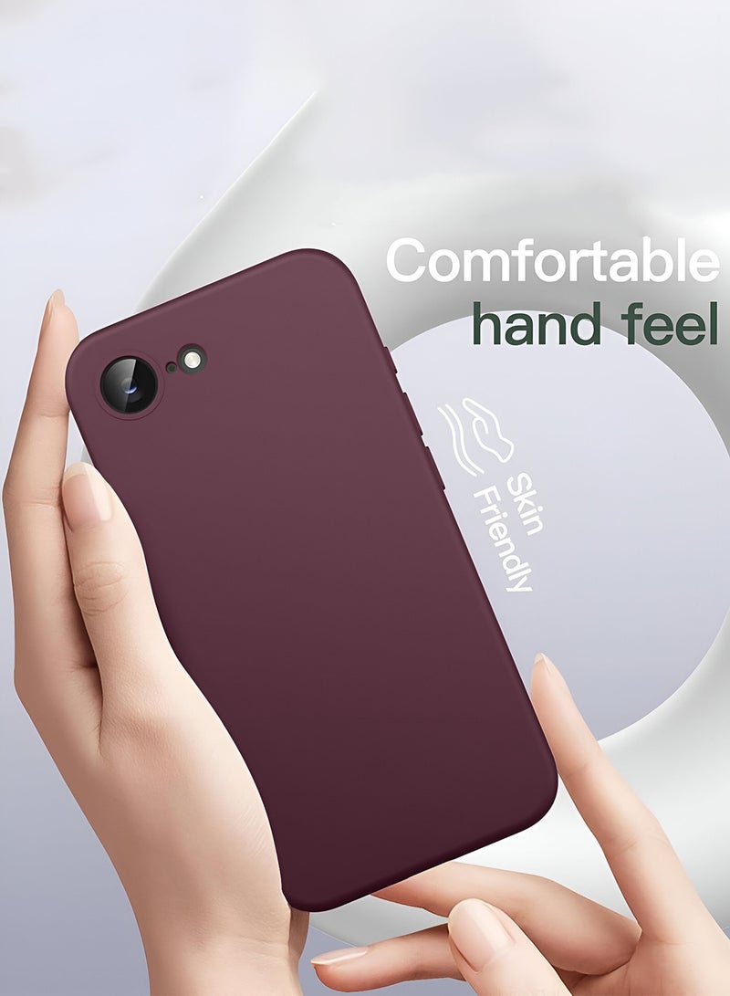 دبليو تيك غطاء حافظة سيليكون سائل ناعم بريميوم من ابل ايفون 16 اي 5 جي 2025 - كستنائي - Image 3