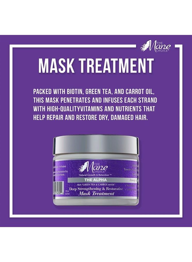 THE MANE CHOICE Alpha Green Tea & Carrot Strengthening & Restorative Treatment Hair Mask, 12 Ounce - Image 3