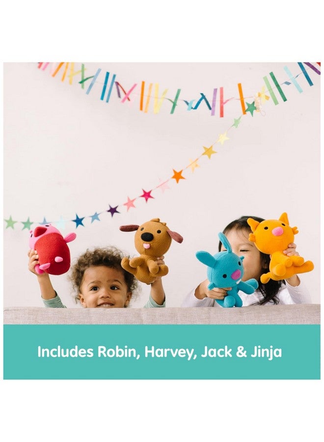 Sago Mini Plush Gift Pack, 4 Stuffed Animals With Transforming Cardboard Playhouse, Pretend Play Kids Toys For Boys & Girls Ages 3 And Up - Image 3