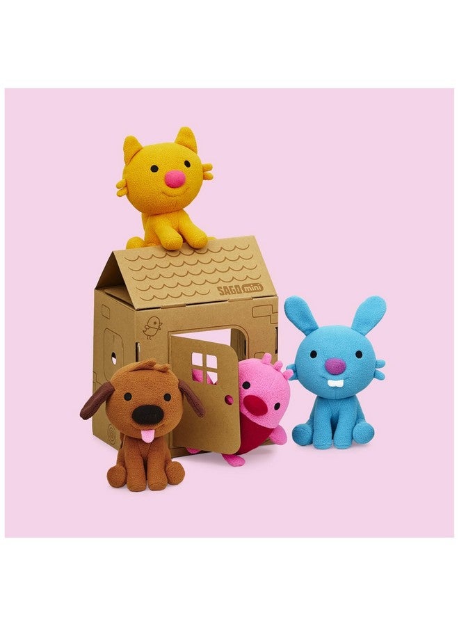 Sago Mini Plush Gift Pack, 4 Stuffed Animals With Transforming Cardboard Playhouse, Pretend Play Kids Toys For Boys & Girls Ages 3 And Up - Image 2