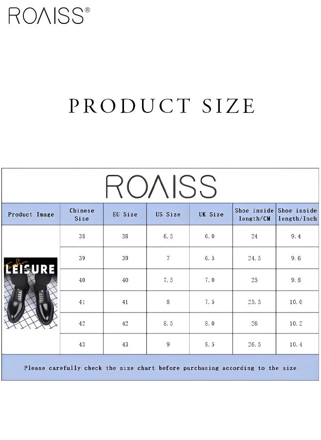roaiss - Business Formal Leather Shoes for Men Patent Leather Non Slip Rubber Sole Lace-Up Dress Shoes Men's Work Wedding Occasion Formal Shoes High-End Without Boring Feet Black - Image 1
