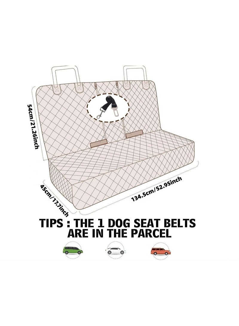 CKIKH dog car seat cover, waterproof, scratch-resistant, non-slip hammock style, durable car trunk mat cover, with pet safety belt, suitable for cars and trucks. - Image 4
