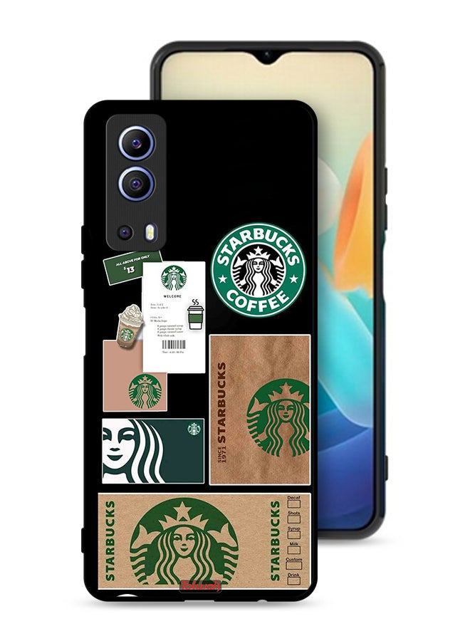 Tolwak Vivo iQOO Z3 5G Protective Case Cover Starbucks Sticker - Image 1