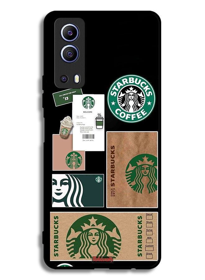 Tolwak Vivo iQOO Z3 5G Protective Case Cover Starbucks Sticker - Image 2