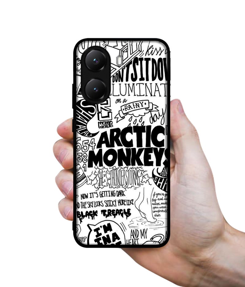 Casotec Arctic Monkeys Pattern Design Premium 2D Printed Metal Back Case Cover for Poco X7 Pro 5G - Image 3