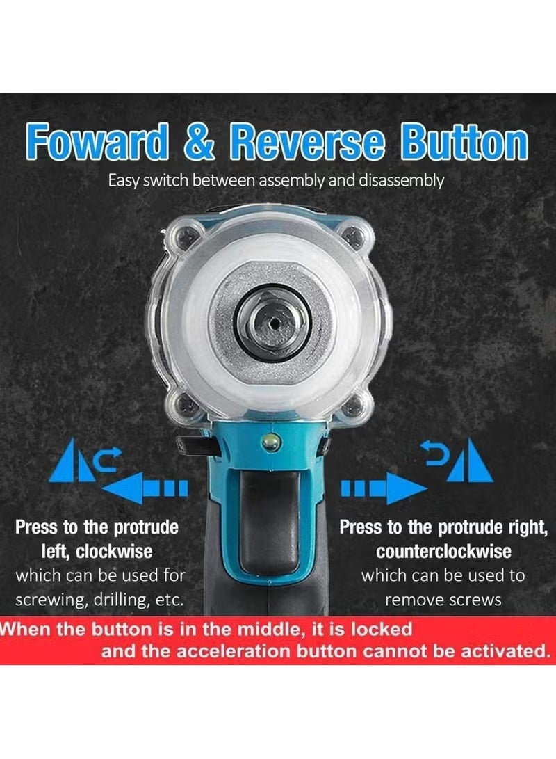 Denx Multifunctional Electric Drill DX2568 – Cordless & Powerful Hand Drill for Home, DIY, Wood, Metal, and Plastic with Adjustable Speed, Ergonomic Grip, and Long-Lasting Battery - Image 2