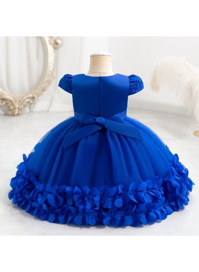 Children's Performance Gown Lace Princess Skirt Festival Puffy Skirt Tulle Skirt First Birthday Gown Performanc - Image 3