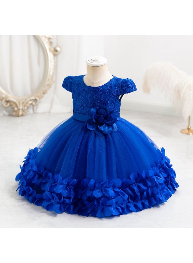 Children's Performance Gown Lace Princess Skirt Festival Puffy Skirt Tulle Skirt First Birthday Gown Performanc - Image 2