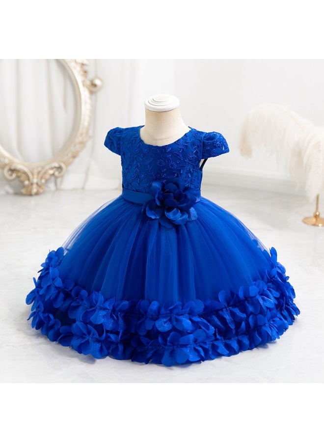 Children's Performance Gown Lace Princess Skirt Festival Puffy Skirt Tulle Skirt First Birthday Gown Performanc - Image 1