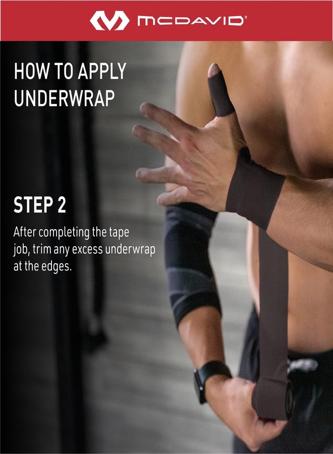 McDavid Athletic Foam UnderWrap, Lightweight Sports Wrap for Pre-Taping Support & Protection, All-Day Comfort, Black, 2-Pack (30 yards each) - Image 5