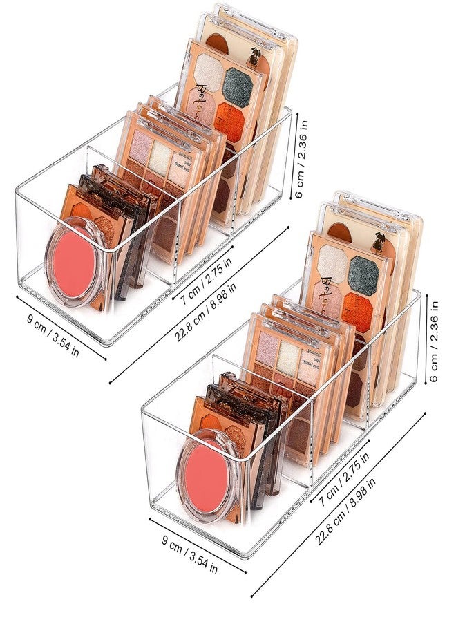 JessLab Acrylic Organizer, 2PK Cube Sections Makeup Organizer for Drawer, Makeup Organizer for Vanity, Countertop, Bathroom, Kitchen and Cabinet Storage(3+3 Compartment) - Image 2