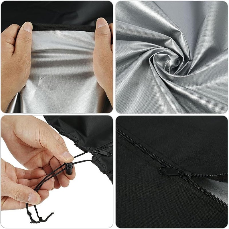 Rhawuyn09egpd6ic 14 Outdoor Patio Heater Cover Waterproof Windproof Black Fan Shaped - Image 5