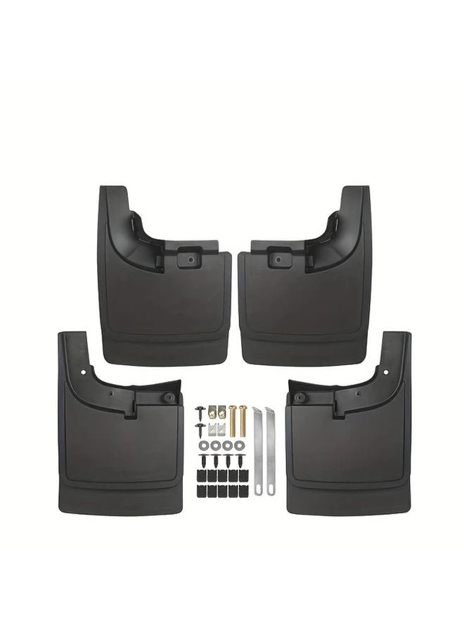 4 قطع واقيات الطين من ABS للشاحنات الصغيرة، مقاومة للماء ومتينة - Image 1