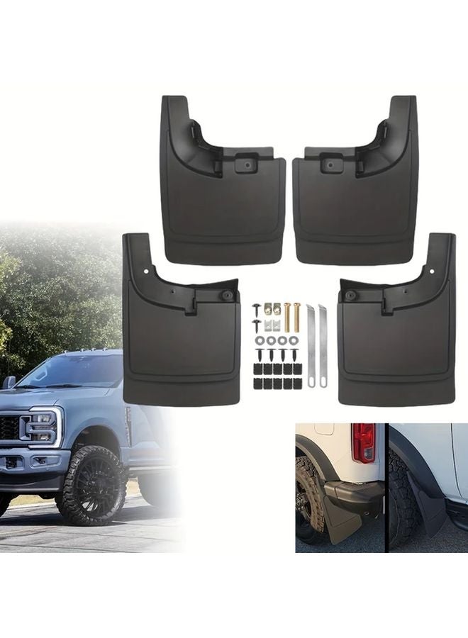 4 قطع واقيات الطين من ABS للشاحنات الصغيرة، مقاومة للماء ومتينة - Image 3