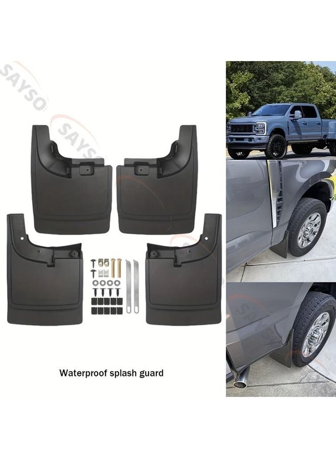 4 قطع واقيات الطين من ABS للشاحنات الصغيرة، مقاومة للماء ومتينة - Image 2