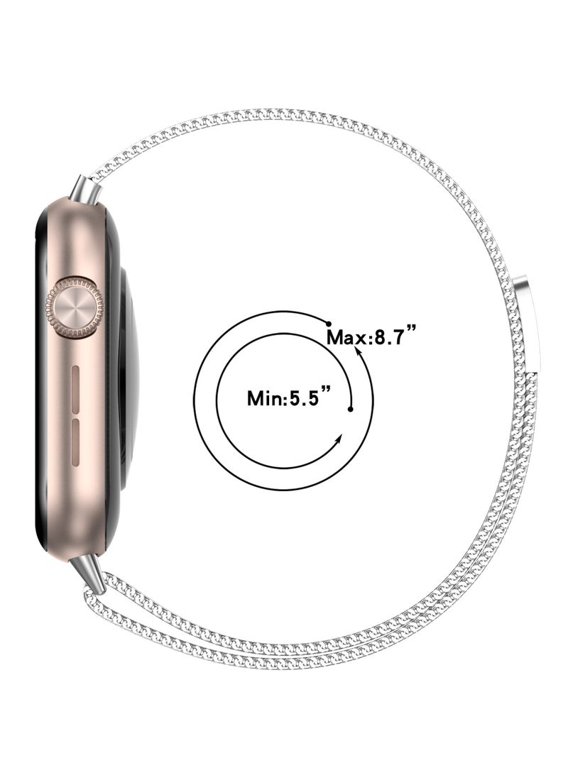 Generic - Magnetic Strap for Honor Watch5 Stainless Steel Milanese Loop for Honor Watch5 Wristband Bracelet Accessories (Black) - Image 1