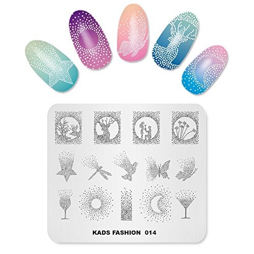 KADS Nail Stamping Plate Fashion Nail Art Stamp Template DIY Image Template Manicure Stamping Plate Stencil ToolsFASHION 014