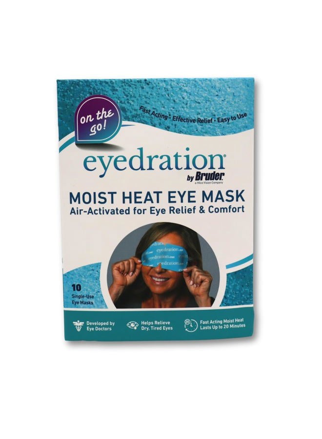 Bruder Air-Activated Eye Steam Mask l Dry Eye Relief l Disposable Heated Eye Mask l Gentle, Soothing and Hydrating l No Microwave Needed l Convenient and Lightweight - 10 Single Use Compresses - Box Version - Image 2