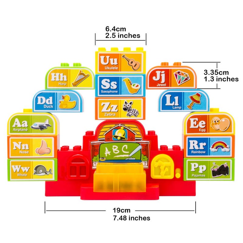 WEofferwhatYOUwant Talking ABC Blocks Alphabet Learning - Plastic Blocks with Audio for 18 Months and Up - Image 3