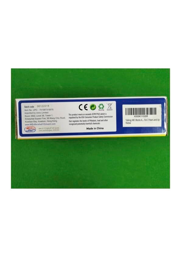 WEofferwhatYOUwant Talking ABC Blocks Alphabet Learning - Plastic Blocks with Audio for 18 Months and Up - Image 2