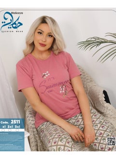Star Tex Summer Pajamas Home Wear Summer Cotton Half Sleeve Women Chest Embroidery Pajamas  - Image 4