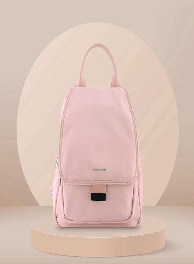 Fastrack Casual Backpack for Girls | Nylon Women's Handbags | Space for 2 Bottle Holder| Ladies Purse Handbag | Backpack for Casual Carry - Image 2