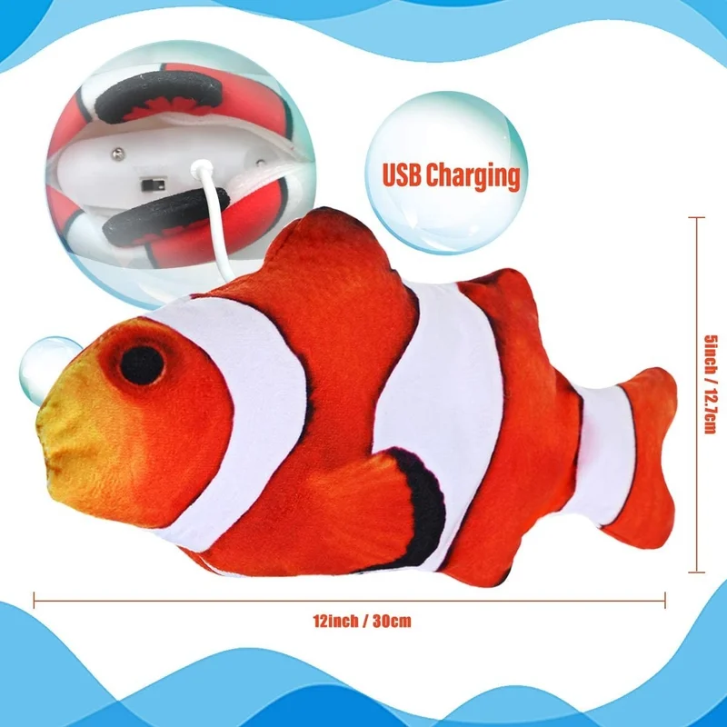 Lion Animated Playing Fish with Catnip Gift