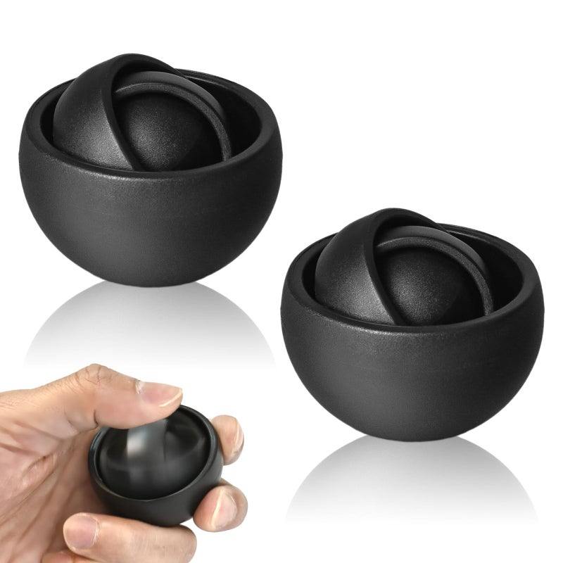 Dr.Kbder Fidget Toys Adults 2 PCs Sensory Figette Spinner Anxiety Stress Relief Toys Quiet Fidgets Gyro for Autism ADHD Kids Gifts Cool Gadget Office Desk Toy Easter Basket Stuffers for Teen Boys - Image 3
