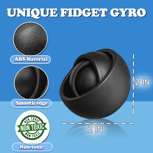 Dr.Kbder Fidget Toys Adults 2 PCs Sensory Figette Spinner Anxiety Stress Relief Toys Quiet Fidgets Gyro for Autism ADHD Kids Gifts Cool Gadget Office Desk Toy Easter Basket Stuffers for Teen Boys - Image 5